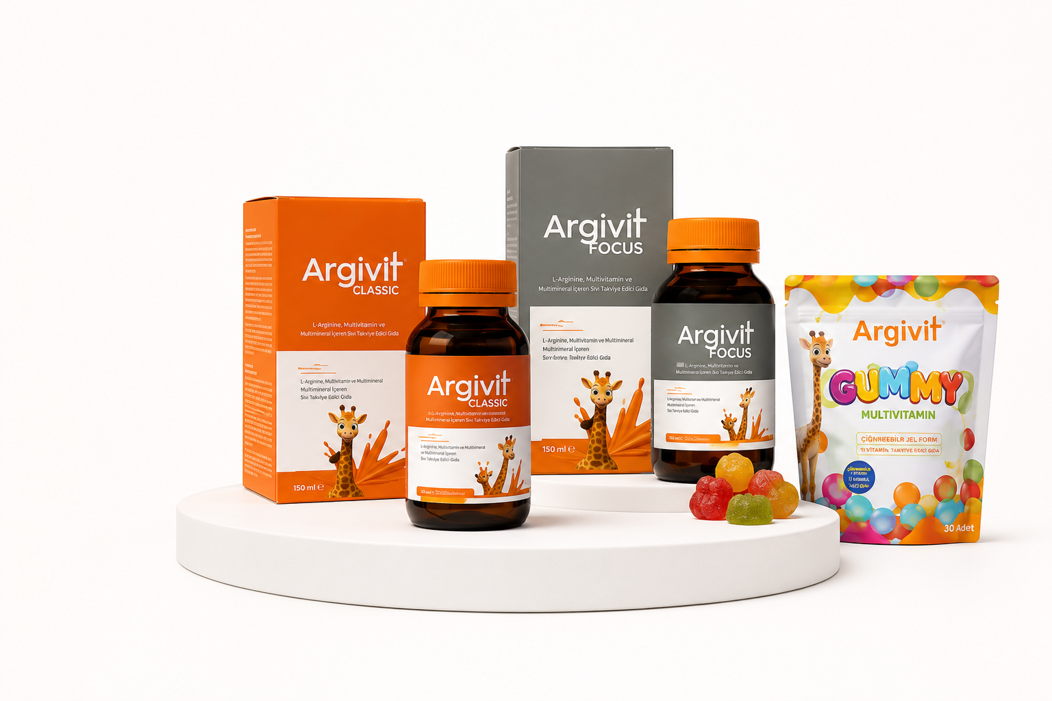 La gamme Argivit : Classic, Focus et Gummy